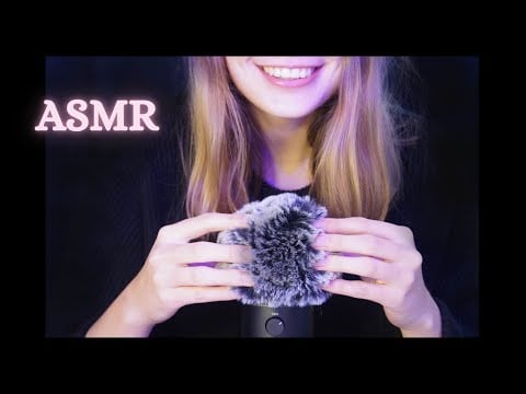 ASMR | Mouth Sounds & Fluffy Mic Scatching 👄 (No Talking)