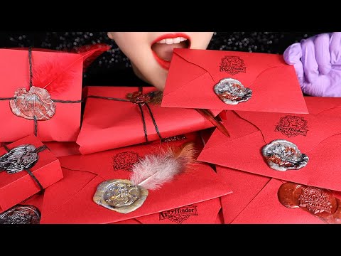 GRYFFINDOR ASMR HARRY POTTER FOOD ASMR SEALING WAX STAMP ASMR 🦁