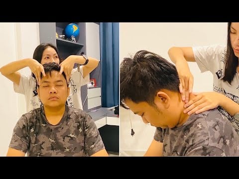 ASMR Head and Back Massage with Emily after A long time ! Hope you read the description !