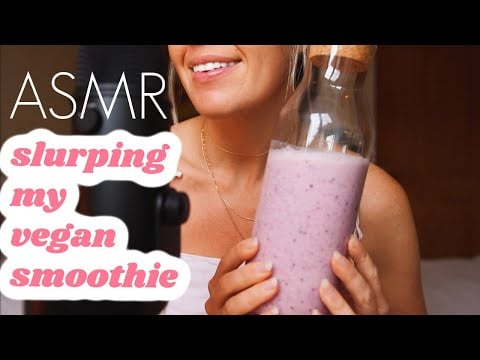 ASMR SLURPING GULPING Vegan SMOOTHIE 꿀꺽 꿀꺽 꿀꺽 꿀꺽 마시는 비건 스무디