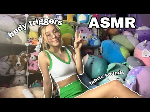 ASMR | Body Triggers and Fabric Scratching (collarbone tapping, rambles, hand sounds)