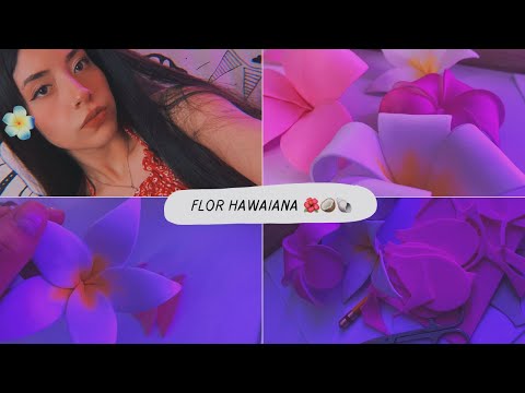 Te enseño a hacer flores para el cabello | Flor hawaiana 🌺 | Andrea ASMR 🦋