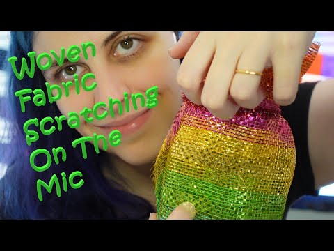 x11 ASMR Super Tingly Woven Fabric Scratching On The Mic + Mouth Sounds