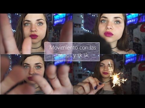 ASMR Español  - Movimiento con las manos y sonidos como sk sk