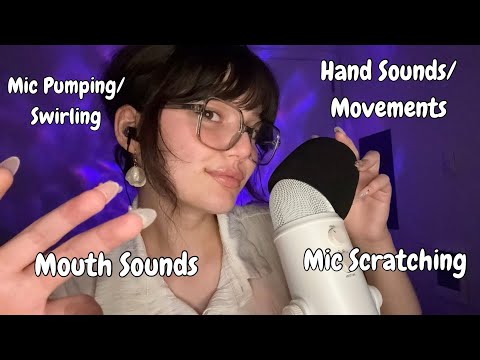 ASMR | Fast Visual Triggers, Hand Sounds + Movements, Mic Triggers, Mouth Sounds + Rambles