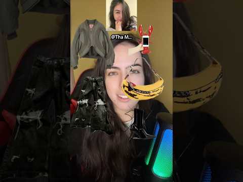 ASMR- Escolhendo meu look com itens horríveis #asmr #fy #shorts