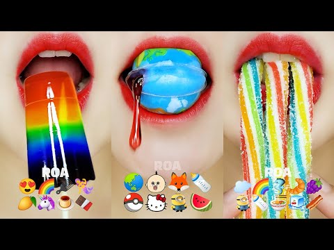 ASMR 10 MINUTES EMOJI FOOD EATING SOUNDS (SATISFYING & RELAXING) 10분 이모지 먹방 모음 MUKBANG