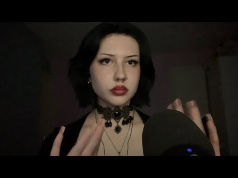 ASMR for people who need to sleep NOW 💤🖤 (with mouth sounds, hand movements, whispering)