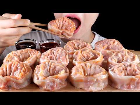 ASMR Giant Kimchi Dumplings | Wang Mandu | No Talking Mukbang
