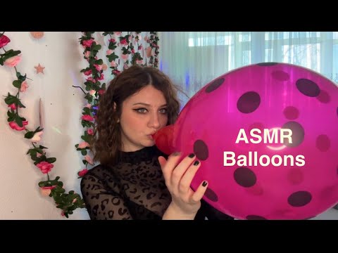 ASMR | Blowing And Popping (+ B2P) Big Balloons | Spit Painting 😇