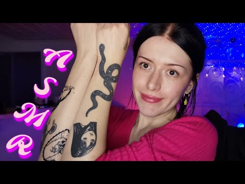 ASMR ✨ // another updated tattoo video! 🥰 mouth sounds and skin tapping