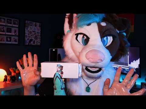 [Furry ASMR] Lotion ear massage :3