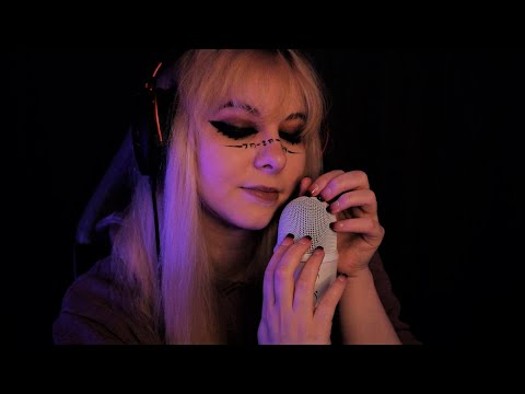 ASMR | most gentle Whispering & Mic Scratching - blue yeti, dark ambience