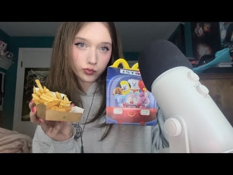 ASMR mc donalds mukbang 🍗 