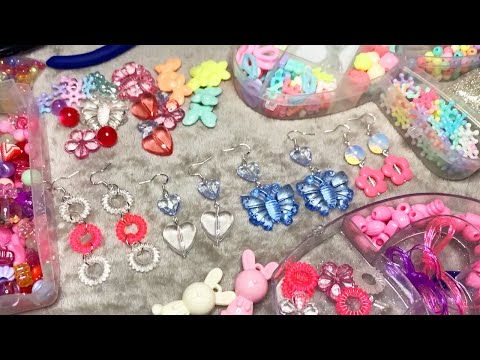 ASMR Making Earrings (Whispered, Rummaging)