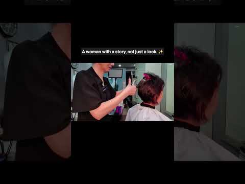 Hair salonASMR visual and auditory activation #Graisego cut to make you look young and sophisticated