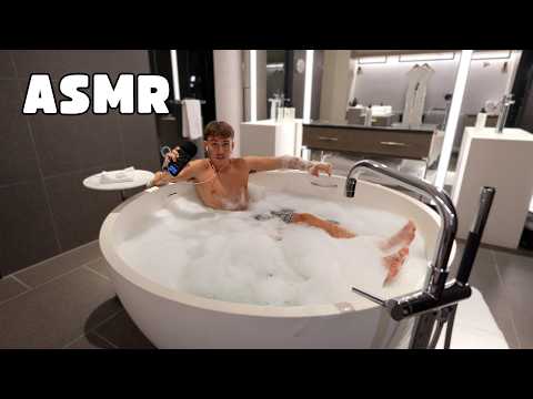 ASMR in a Luxury Hotel Bath 🛀✨ (water triggers + bubbles)