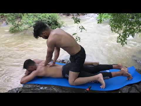 ASMR THERAPY BODY MASSAGE UNDER RAIN By FIROZ TO ARJUN TWO IN ONE | ASMRYOGI2( Ep-40)