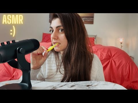 ASMR eat SOUR Swedish candy with me :) [whispering, eating sounds, crinkly sounds]