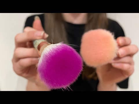 ASMR Doing your makeup + brushing your hair | actual camera touching | lo-fi | no talking