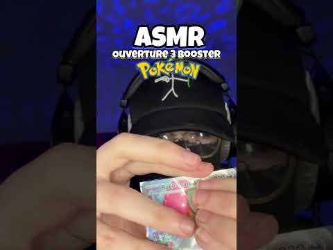 ASMR • JE PACK UNE CARTE INCROYABLE ?! Ouverture 3 booster pokémon !  #asmr #asmrfrançais