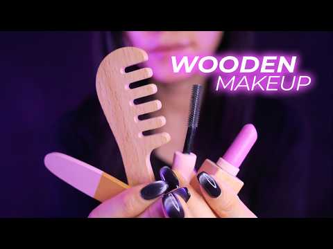 ASMR Wooden Makeup On Your Ears for DEEP Sleep and Relaxation (No Talking)