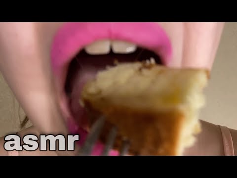 АСМР БЛИЗКИЙ ИТИНГ ПИРОГА ШАРЛОТКА | ASMR CLOSE EATING APPLE PIE