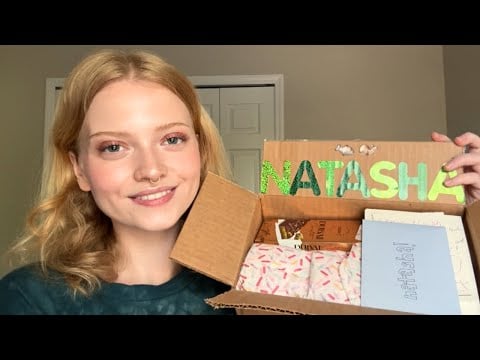 ✨ASMR ✨~ Opening a package from a friend 🐳💜🩷