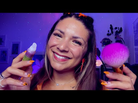 ASMR Beauty Sleep Salon - Autumn Skincare and Halloween Makeup - German/Deutsch