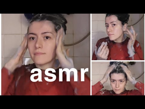 ASMR ✨ // washing and  shampoo'ing freshly dyed hair