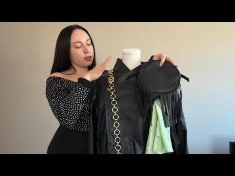 ASMR Personal Stylist ♠️ Perfecting & Micro Adjusting a Vintage Leather Jacket