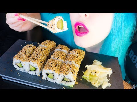 ASMR: California Roll - Avocado Sushi | Big Pieces ~ Relaxing Eating Sounds [No Talking|V] 😻