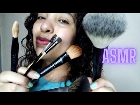 ASMR Qual pincel dá mais arrepios? Com sons de Boca e Voz Suave