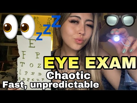 ASMR | super chaotic eye exam 👁✍️, unpredictable, fast and aggressive, lofi…