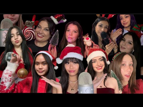 ASMR christmas collab with friends ˚｡⋆୨୧˚ festive tingles !! ☃️🎄