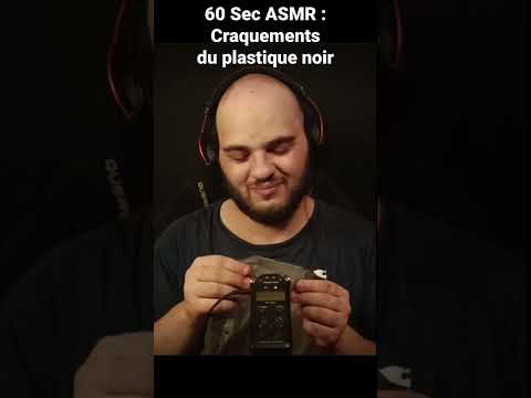 60 Sec ASMR - Craquements du plastique noir  #asmr #relaxation