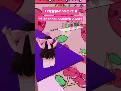 Relaxing Trigger Words for sleep! #asmr #roblox #triggerwords #triggerwordsasmr