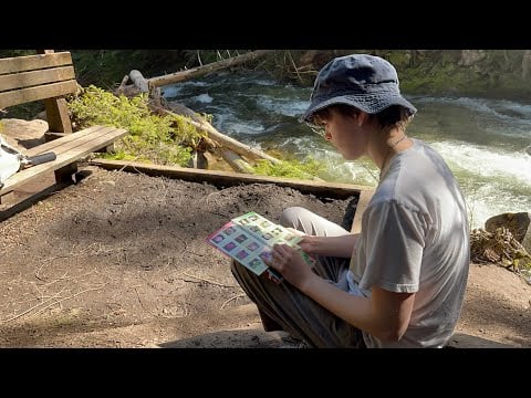 ASMR Nature Walk to a Waterfall 🍄‍🟫🌸 (plant identification and foraging)