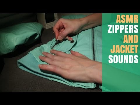 ASMR Zippers ~ Sticky Fingers & Coat Rubbing Sounds  :)