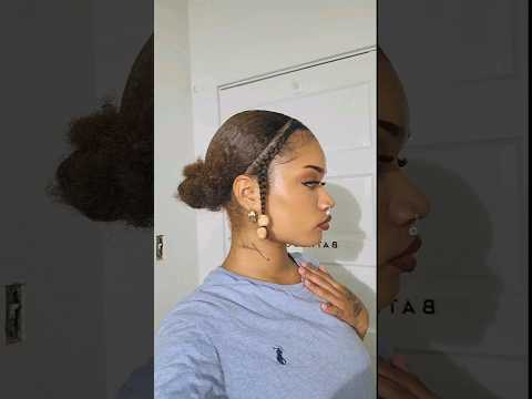 EASY NATURAL HAIRSTYLE BLACK WOMEN  💓 #hairtutorial #thickhair #naturalhairstyles #blk