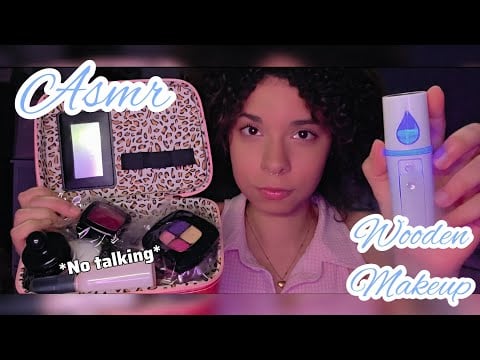 ASMR ◇ I do your wooden makeup in less than 3 minutes ⏱️ *No talking*