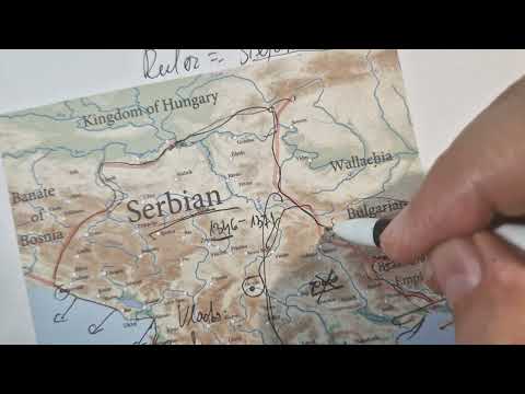 ASMR: Medieval SERBIAN Empire - A Barrier Against Ottoman Expansion | ASMR map tracing & History