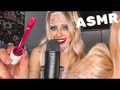 ASMR AMIGA FAZENDO SUA MAKE+CABELO PRO HALLOWEEN