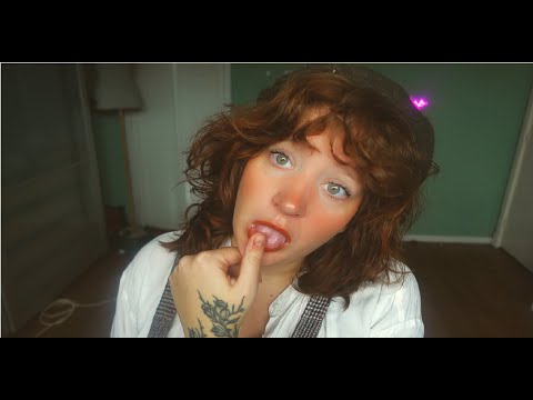 ASMR spit painting your face (inaudible whispers, mouth sounds, no talking)