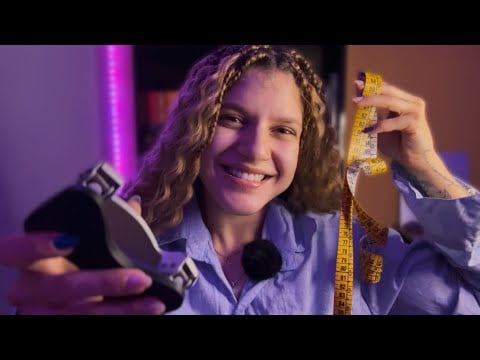 ASMR CONSULTA COM NUTRICIONISTA✨Medidas, avaliação de gordura corporal, dieta, etc