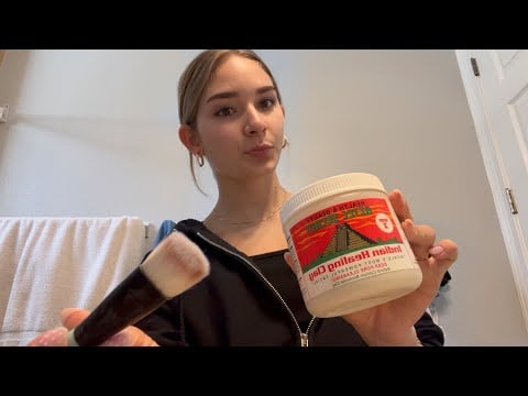 giving you a facial/ spa day asmr!