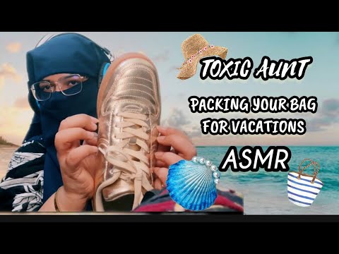 ASMR- 🇮🇳TOXIC aunt helping you pack  🏖️vacationing bag ASMR w/subtitles #asmrvideo #indianasmr