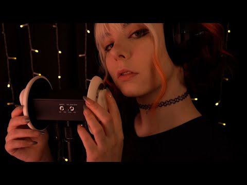 ASMR | 3 HOURS gentle ear attention & ear to ear whispering for deep sleep - rain ambience