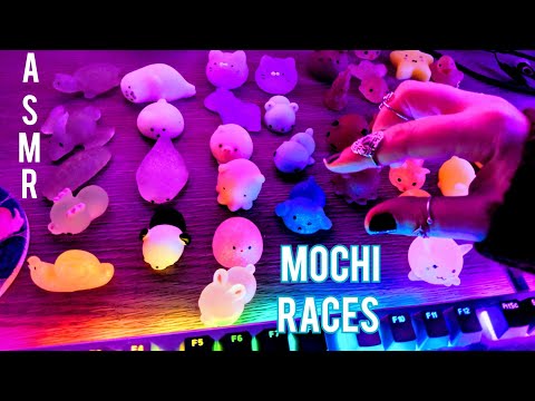✨NEW ASMR MOCHI RACES (Cleaning the Track, Intense Mouth Sounds, Rattle Your Brain)