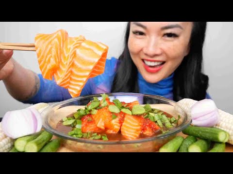 SPICY SALMON THAI STYLE IS BACK (ASMR EATING SOUNDS) NO TALKING | SAS-ASMR